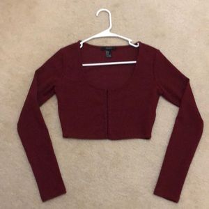 Maroon crop top